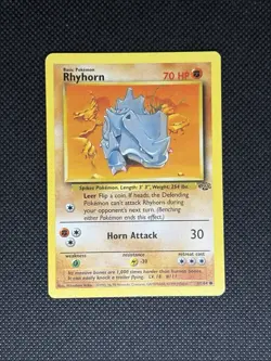 Pokemon TCG RHYHORN 61/64 Jungle Set Unlimited WOTC - Image 1