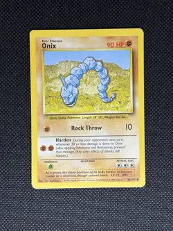 Pokemon TCG ONIX 56/102 Base Set Unlimited WOTC - Image 1