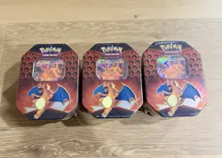 Brand New Pokemon Hidden Fates - Lot of 3 Sealed Charizard Gx Tins - Image 1