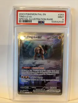 2023 POKEMON PAL EN-PALDEA EVOLVED SPECIAL ILLUSTRATION RARE TING-LU EX PSA 9 - Image 2