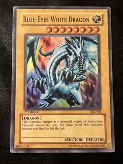 Yugioh Blue-Eyes White Dragon SKE-001 1st Super (LP) - Image 1