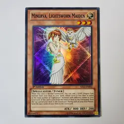 Minerva, Lightsworn Maiden - SDLI-EN002 - LP/MP - Super Rare - 1st ed - Yugioh - Image 1