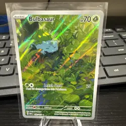 Pokemon TCG Bulbasaur Scarlet Violet-151 Illustration Rare Card 166/165 NM EN - Image 1