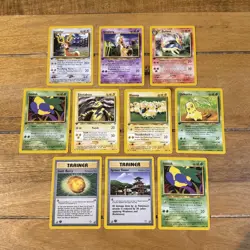 Neo Genesis 1st Edition Pokemon Card TCG Non Holo Bundle - 10x Cards - Image 1