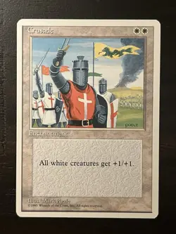 MTG Cruzade Crusades Enchantment 4th Edition 1995 Near Mint Magic The Gathering - Image 1