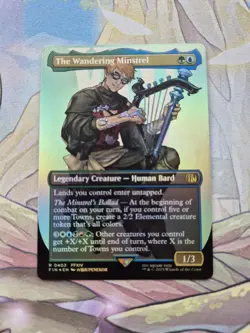 NM-Mint, English MTG Foil The Wandering Minstrel Foil Borderless Final Fantasy - Image 1