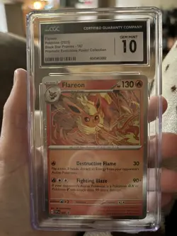 CGC 10 Flareon 167 Black Star Promo - Prismatic Evolutions - Pokemon -SHIPS FAST - Image 1
