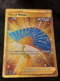 Pokemon Fan of Waves Gold Secret Rare 226/198 Sword & Shield - Chilling Reign NM - Image 1
