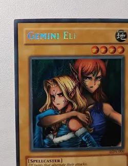 Yu-Gi-Oh! | Gemini Elf | LON-000 | Secret Rare | 1996 Vintage | LP Condition - Image 5