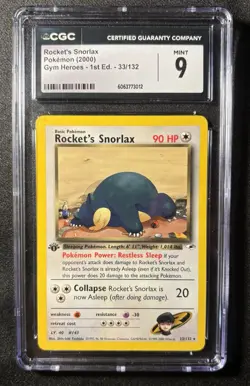 Pokemon Snorlax Gym Heroes 1st Edition Non-Holo Card 33/132 - Image 1