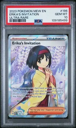 PSA 10 Erika's Invitation 196/165 MEW EN-151 Ultra Rare Pokemon Card - Image 1