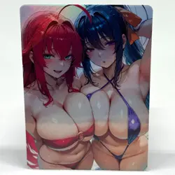 High School DxD Rias Gremory, Akeno Himejima Goddess Anime Waifu ACG Foil Card - Image 1