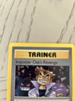Imposter Oak's Revenge Trainer Card 76/82 Team Rocket Pokemon Card - Image 2