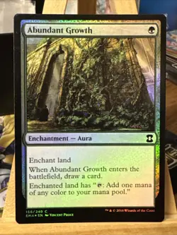 MTG *Abundant Growth Foil X1*(NM) Eternal Masters Magic the Gathering Free Ship - Image 1