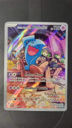 NM Pokemon Center Stamped Black Star Promo Team Rocket's Wobbuffet 203 - Image 1