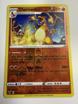 Charizard 25/185 Rare Reverse Holo Vivid Voltage Pokemon LP - Image 1