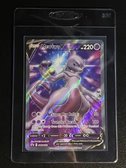 Mewtwo V Full Art UR SWSH229 Pokemon TCG Sword & Shield Promo Ultra Rare NM - Image 4