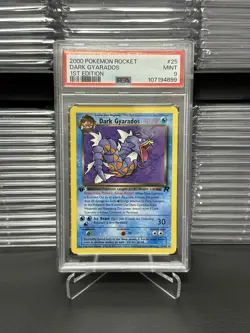 PSA 9 Pokemon 2000 Team Rocket 1st Edition Dark Gyarados Non Holo 25/82 *Mint* - Image 1