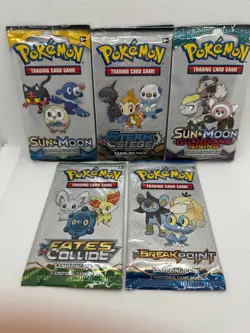 Pokemon Booster Pack Lot of 5 Great Value Gift XY Sampling Packs Fast Delivery - Image 1