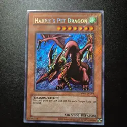 Yugioh! Harpie’s Pet Dragon RP02-EN093 Secret Rare Holo Bleed NM Reprint - Image 1