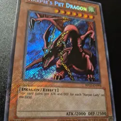 Yugioh! Harpie’s Pet Dragon RP02-EN093 Secret Rare Holo Bleed NM Reprint - Image 2
