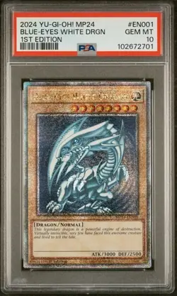 YUGIOH PSA 10 Blue-Eyes White Dragon MP24-EN001 QCR 1st Edition *3091 SDK Art - Image 1