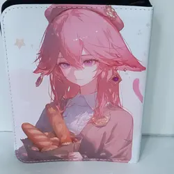 Shen He Yae Miko Card Binder 3-Ring Anime Waifu Redemption 10 In Folder - Image 2