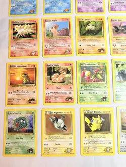 Pokemon Vintage GYM HEROES Card Lot of 36 - 1999 WOTC LP - Image 4