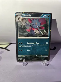 Pokemon TCG Phantasmal Flames Weavile MEP 021 Black Star Promo Card - Image 1