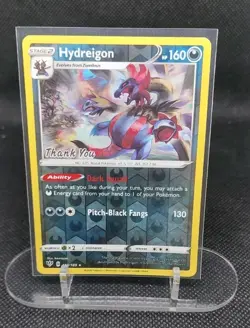 Pokemon TCG Hydreigon 110/189 Reverse Foil Promo Thank You Stamp Promo - Image 1