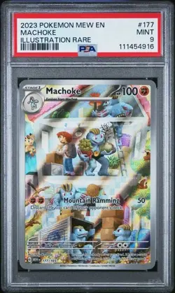 Machoke IR 177/165 Scarlet & Violet 151 Pokemon Card 2023 PSA 9 MINT - Image 1