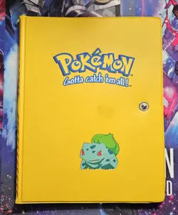 Pokemon 1999 Yellow Bulbasaur 4 Pocket Binder Vintage - Image 1