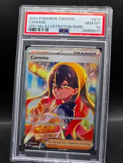 Pokemon TCG Twilight Masquerade Special Illustration Carmine 217/167 PSA 10 - Image 1