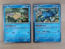Pokemon Mega Evolutions Psyduck 007 & Golduck 008 Blackstar Promo - Image 1
