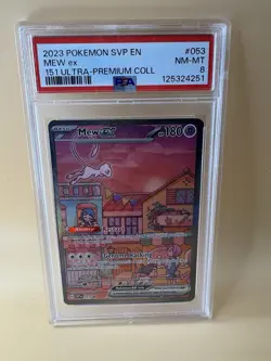 Mew EX 053 PSA 8 NM-Mint Pokemon 151 Ultra Premium Collection SVP EN Promo TCG - Image 1