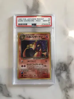 Pokemon 1997 PSA 10 GEM MINT Dark Charizard Team Rocket Japanese Holo Rare #006 - Image 1