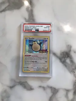 Pokemon 2020 PSA 10 GEM MINT Snorlax STAFF Black Star Promo SWSH068 - Prerelease - Image 1