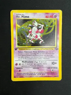 Pokemon Mr. Mime 6/64 Jungle Rara Holo Prima Edizione Wizards ITA Carte Vintage - Image 1