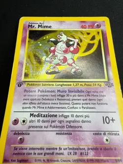 Pokemon Mr. Mime 6/64 Jungle Rara Holo Prima Edizione Wizards ITA Carte Vintage - Image 4
