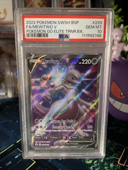 Mewtwo V SWSH229 SWSH: Sword & Shield Promo Cards Holo PSA 10 - Image 1