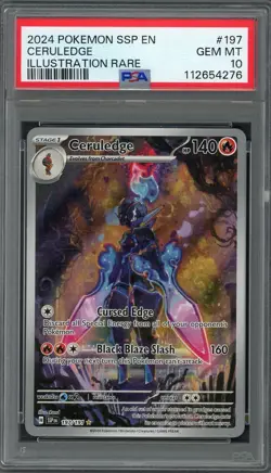 PSA 10 Ceruledge (SIR) Surging Sparks 197/191 Holo Pokemon Card B24 - Image 1