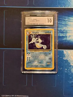CGC 10 Gem Mint Kingdra Holo Neo Genesis Unlimited 8/111 Pokemon Card - Image 1