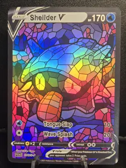 Shellder & Cloyster CUSTOM Stained Glass Holo Cards -Display Only - Image 3