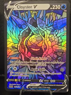 Shellder & Cloyster CUSTOM Stained Glass Holo Cards -Display Only - Image 4