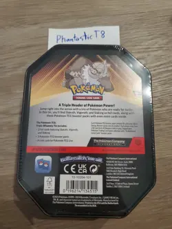 Pokemon Triple Whammy SLAKING Tin 3 Booster Packs 3 Foil Cards TCG New Sealed - Image 2