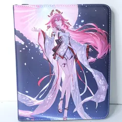 Yae Miko Umbrella Card Binder 3-Ring Anime Waifu Redemption 10 in Folder - Image 1