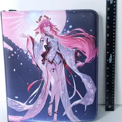 Yae Miko Umbrella Card Binder 3-Ring Anime Waifu Redemption 10 in Folder - Image 3