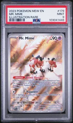 2023 POKEMON CARD MEW EN-151 Illustration Rare Mr. Mime 179/165 PSA 9 MINT - Image 1