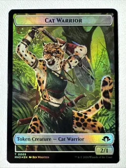 Cat Warrior Token - [Foil] #5 NM Modern Horizons 3 MH3 MTG - Image 1
