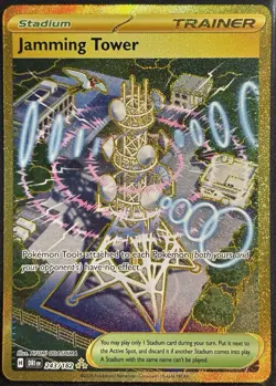 Jamming Tower 243/182 - Gold Hyper Rare Destined Rivals Pokemon TCG - NM Card - Image 1